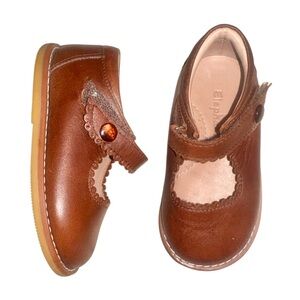 ELEPHANTITO brown Mary Jane dress shoes baby girl’s size 6